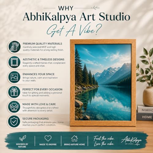 Image of AbhiKalpya Art Studio A3 Photo Frame 12x18 inch Acrylic Front (Set of 3) (Teak)