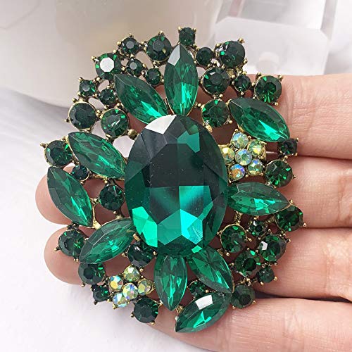 Image of Flower Brooch Pin Costume Jewelry Accessory Gold Tone