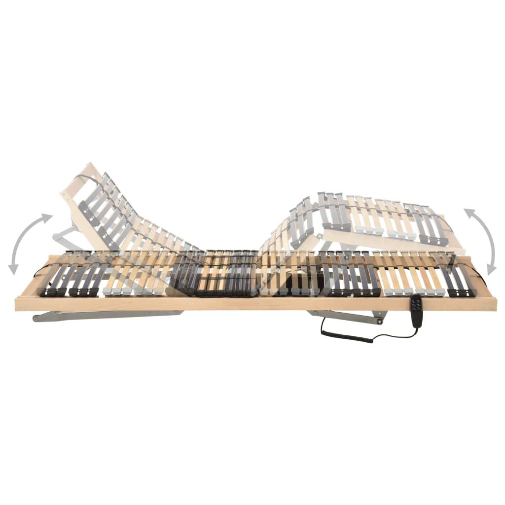 SKM Sommier à Lattes électrique avec 42 Lattes 7 Zones 90x200 cm-828