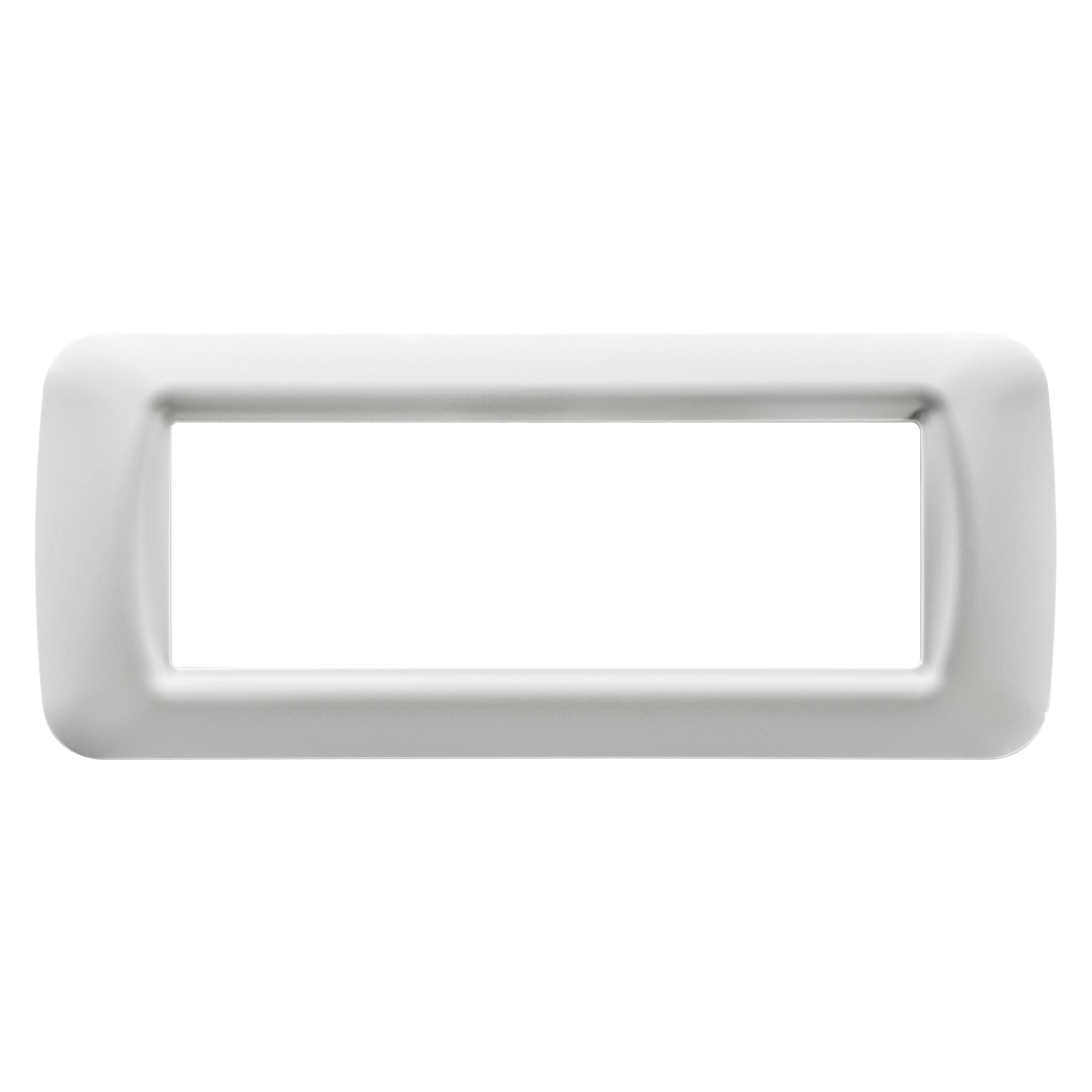 Gewiss GW22506 Placca Top System, in Tecnopolimero Finitura Lucida, 6 Posti, Bianco Nuvola, System