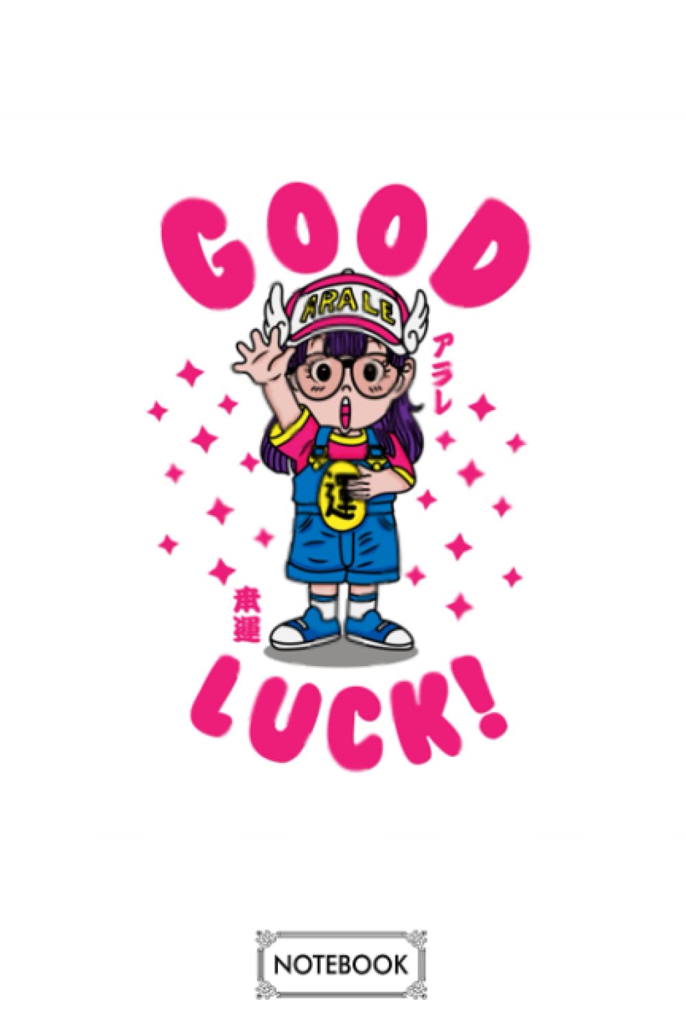 Maneki Arale G88787 Notebook: Planner, Diary, Journal, Matte Finish Cover, Lined College Ruled Paper, 6x9 120 Pages