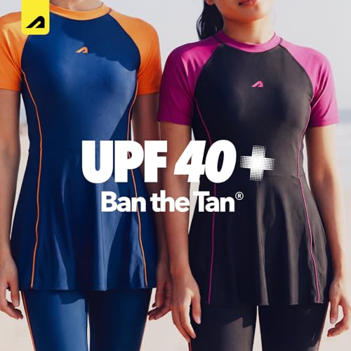 Image of Boldfit Swimming Suit for Women 2 Piece Swim Suit Set, Full Body Swimming Costume,Stretchable Fit Swimwear,Ladies Swimsuit for Women Polyspandex Swimming Dress