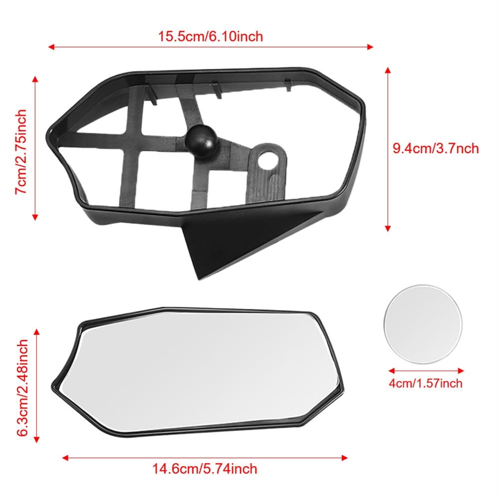 Moto Lusterko końcówkowe kierownicy Motocyklowa k Pasuje Do Yamaha XMAX 250 300 2023 2024 Motocykl Lusterko Do Przodu Zestaw Lusterek Wstecznych Wypukły Kąt Regulowane Lusterka Boczne
