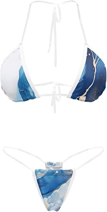 Women Sexy Transparent Straps Bikini Sets Bathing Suit Thong Bikini Clear Straps Cheeky Thongs Bikinis