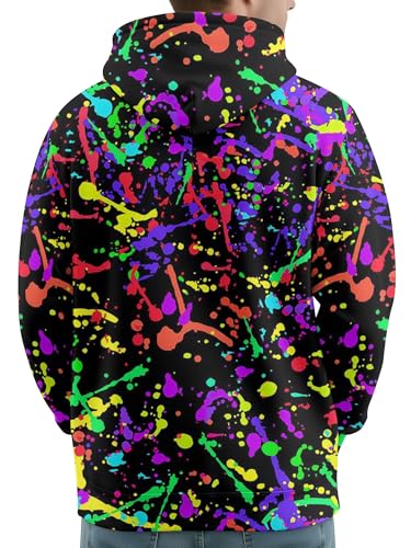 Image of PAGYMO Graphic Hoodies for Men Funny Novelty Pullover Hooded Sweatshirt | Funny 3D print, cool novelty design, colorful pattern, mens graphic pullover hoodie, sarcastic style, funky winter fashion
