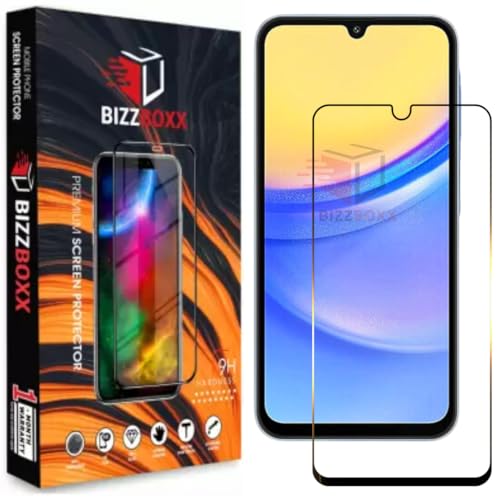 Image of Premium Tempered Glass for Compatible with Samsung Galaxy F15 5G / A15 5G / M15 5G | Full Screen Coverage | 9H Hardness | Anti-Static | Easy Installation Kit (Pack of 1)