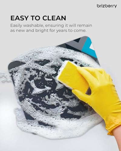 ARTBRIZ® Brizberry Pro-X1 Mouse Pad, Optimised for Speed and Precision, Premium Anti Skid Rubber Base, for Office Desktop Laptop PC Mac, 240mm x... - Image 5