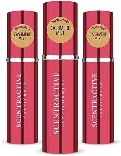 CA Perfume Impression of Donna K. Cashmere Mist For Women Replica Version Fragrance Dupes Concentrated Long Lasting Eau de Parfum Spray Refillable Atomizer Bottle 0.17 Fl Oz/5ml-X3