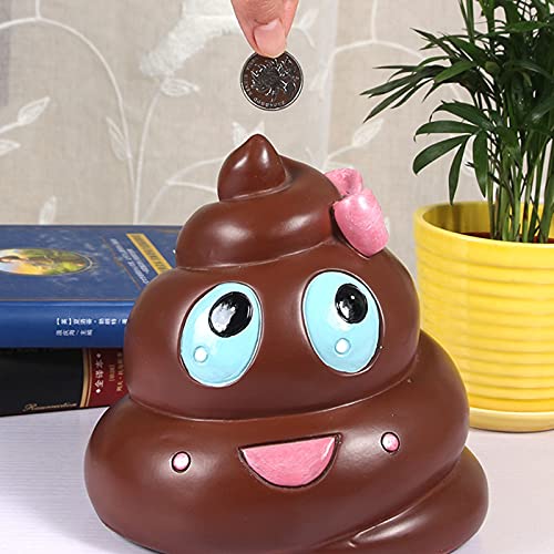 SHUILV Creative Money Box Cash Safe Box Piggy Bank, Leuke Poöp Piggy Bank Nieuwigheid Geld Bank Creative Coin Bank Money… - Afbeelding 4