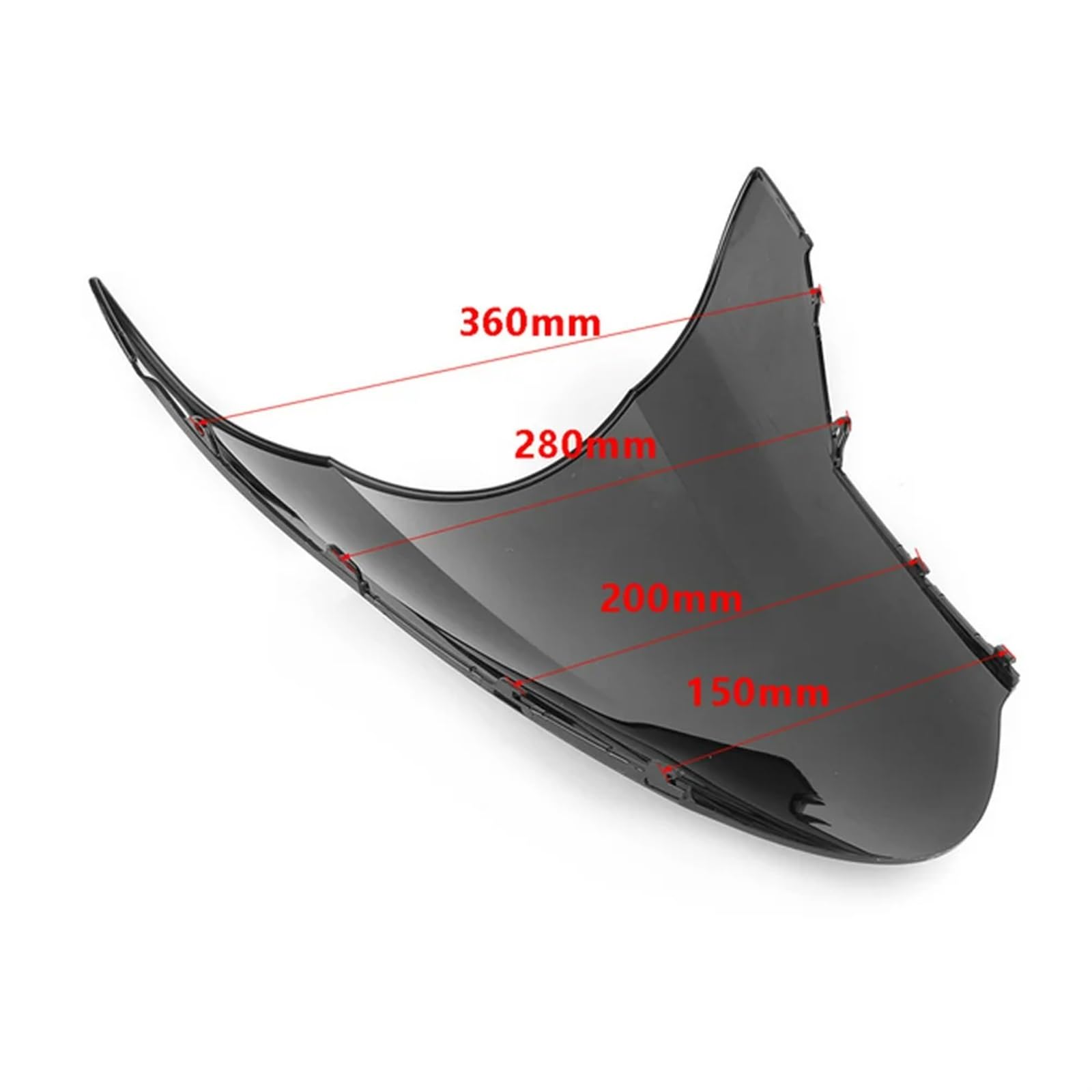 SCMYK parabrisa Deflector para VFR 800 2002-2009 para Motocicleta para ABS Parabrisas Negro Doble Burbuja Parabrisas Pantalla Parabrisas