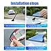Car Shark Fin Antenna Cover, Roof Aerial Base AM/FM Radio Signal for Car SUV Truck, Vehicle Shark Fin Shape Cover with Adhesive Tape, Car Accessories Antenna Replacement Fits Most Cars (Black)