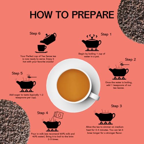Image of TEA SENSE Royale Tea - Strong Assam Blend | 500 g | Rich Colour & Bold Taste | Perfect Everyday Kadak Chai
