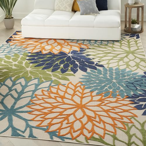 image for Nourison Home Aloha Indoor/Outdoor Multicolor 10' x 14' Area Rug, Trop