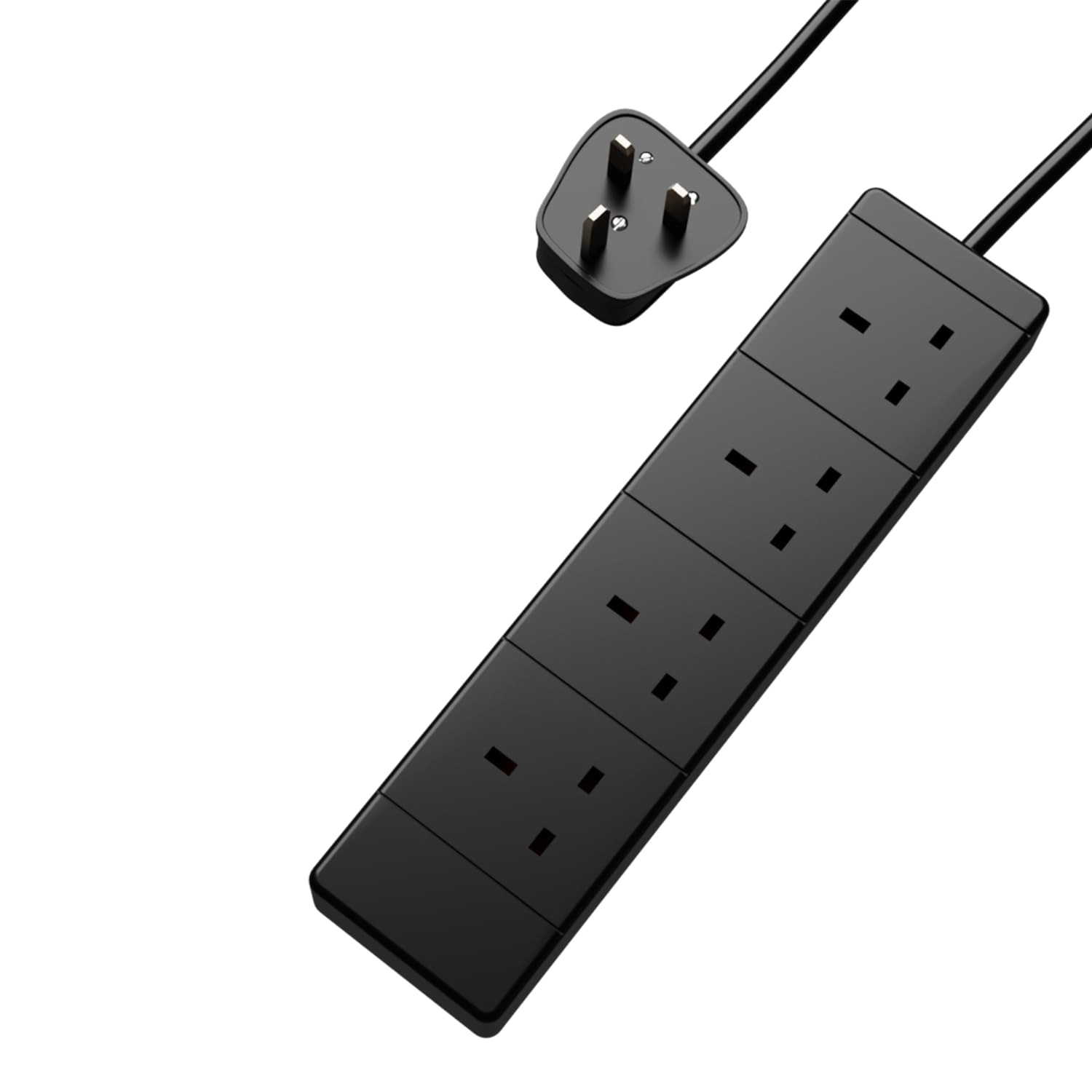 rhinocables UK Plug Extension Wire | 13A Triple Socket Power Cable for Computers, Lamps & AV Systems | BS1363/A Approved 230V Lead, Black (3m) — view 16