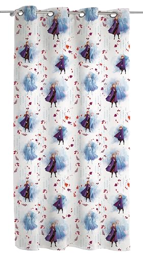 Frozen Disney - Rideau à Voile Avec Anneaux, Chambre et Intérieur, 140 x 290, Produit Officiel (Panneau Simple)