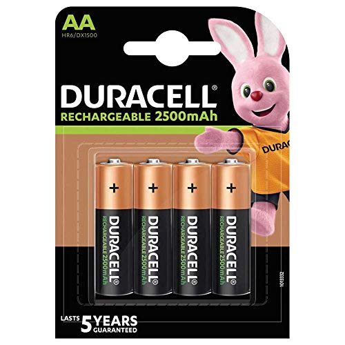 Duracell Rechargeable AA 2500 mAh Prericaricate