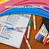 Sharpie S-Note Textmarker & Kreative Markerstifte | SchreibenMalenMarkieren & Mehr | gemischte Pastellfarben | 2-in-1 Keilspitze (Breit & Fein) | 4 Stück Highlighter