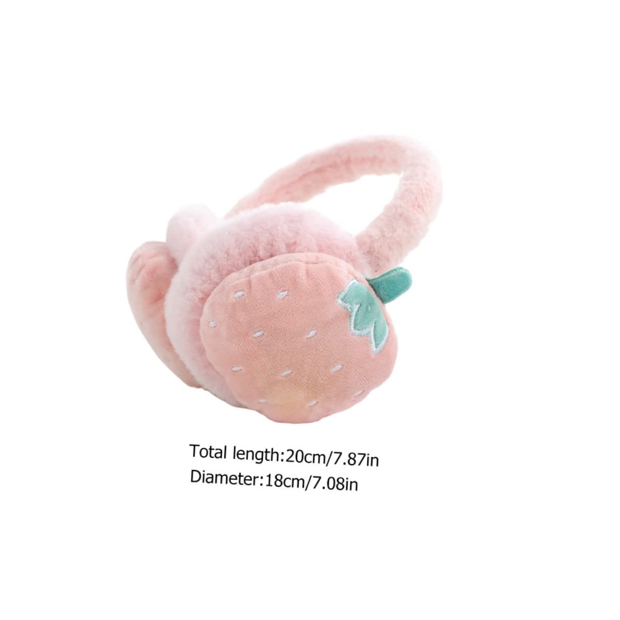 FOMIYES 1Pc Adorable Strawberry Embroidered Ear Muffs for Women Soft Plush Headband Earmuff Cute Winter Ear Warmers for Chilly Days Stylish Ear Covers