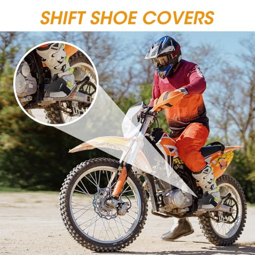 Toaluea 2 Stück Motorradschuhschutz Universal, Schuhabdeckung Schuhe Moto Rutschfest Anti-Fall, Motorcycle Gear Shift Shoe Boots Protection Gummis für Jeden Schuh Schutz und Stil