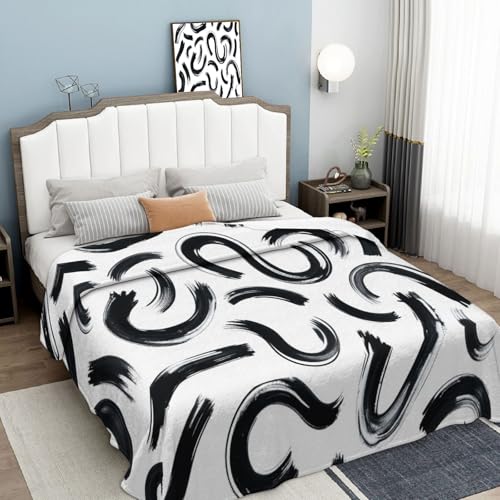 Cadeau décoration maison couverture de rayures abstraites lit plaid douce - 6