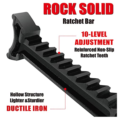 Image of Big RED Torin 3 Ton Steel Heavy Duty Jack Stands: Double Locking Pins - Red, 1 Pair (2 Pack)