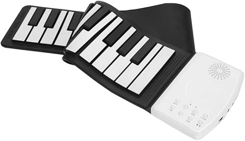 Kinder-E-Piano Handrolle Klavier Einsteiger Einstieg Jungen und MA dchen Multifunktion Jahren T-49  White 