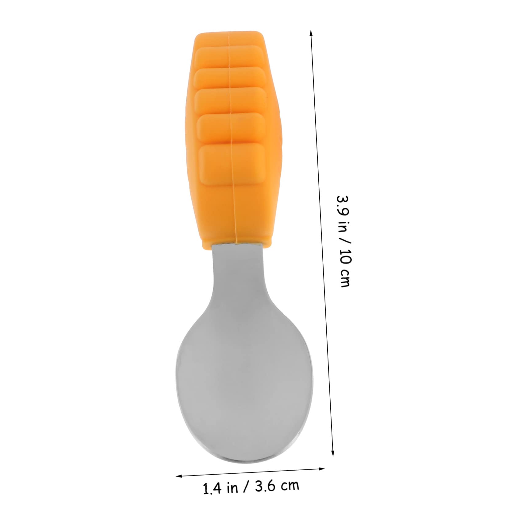 SUPVOX Baby Learning Utensil Set 2-piece Fork Spoon Short Handles Safe Comfortable for Toddlers