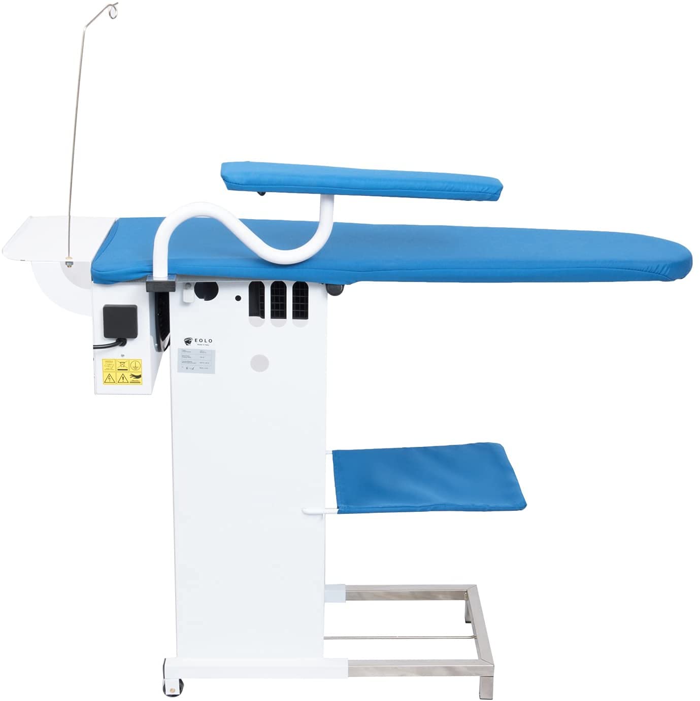 EOLO Asse da Stiro TS05 S Professionale Piano Riscaldato Aspirante Soffiante 112x42 cm Richiudibile Termostato Braccetto Stiramaniche Riscaldato Aspirante Soffiante Efficienza Energetica A++