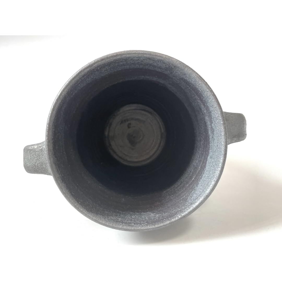 Amazon.co.jp: 陶芸家 作家物 山本教行 鳥取 岩井窯 花器 花入 手付壺