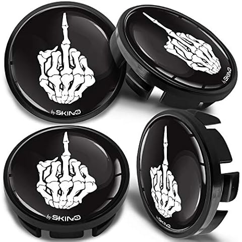 SkinoEu 4 x 65mm Wheel Centre Alloy Hub Center Caps Compatible with VW 3B7 601 171 / 6U7 601 171 Hubcaps Black CV 22 X Cover