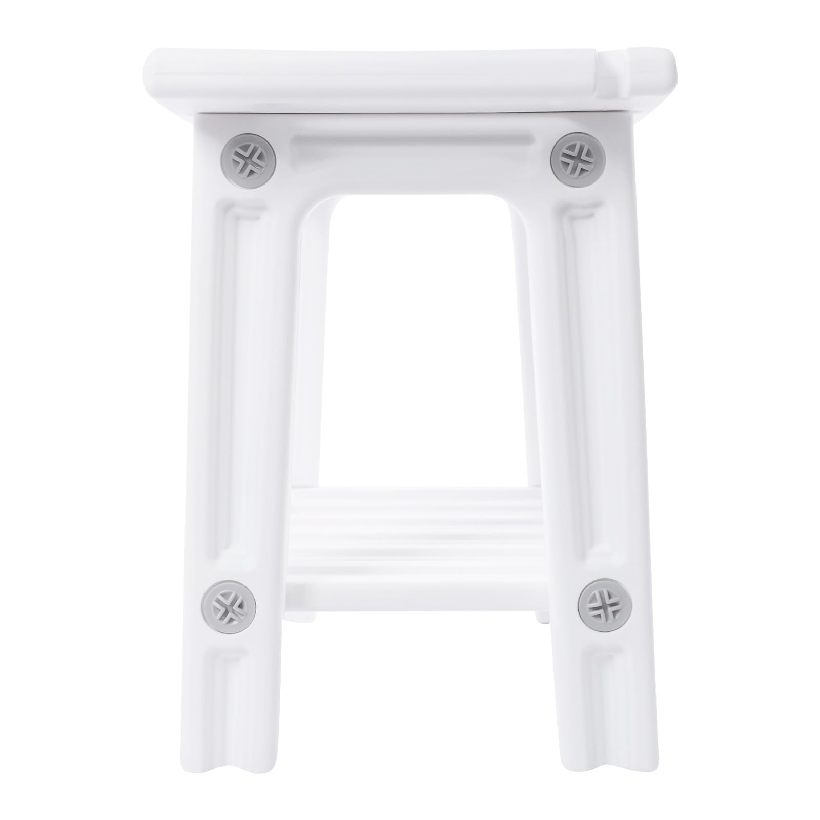 Taboret prysznicowy, 46 cm, FDPE, wodoszczelne krzesło prysznicowe, stołek łazienkowy z uchwytem na słuchawkę prysznicową, taboret prysznicowy dla osób starszych i seniorów (biały, 56 x 32 x 46 cm)