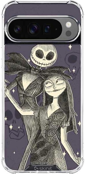 Skinit Clear Phone Case Compatible with Google Pixel 10 Pro XL - Officially Licensed Disney The Nightmare Before Christmas Jack and Sally Art Design