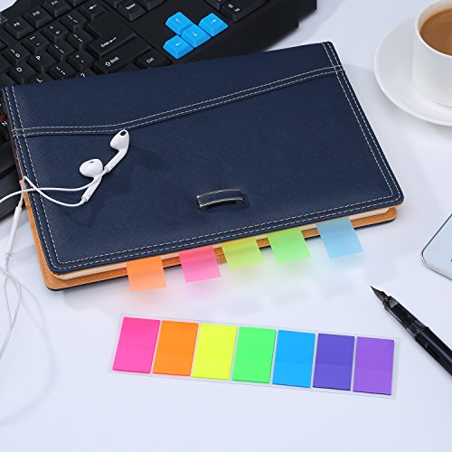 560 Sheets Flags Index Tabs Sticky Notes Writable Labels Page Marker Bookmarks Text Highlighter Strips, 25 X 45 Mm, 4 Sets, 7 Colors #TOP3