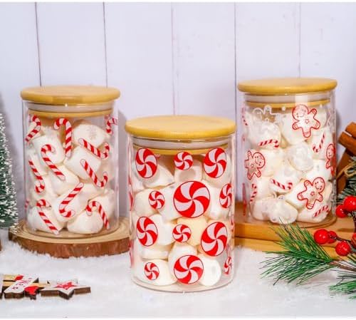 3Pcs Valentine's Day Glass Storage Jars With Botswana