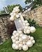 Pearl white Double-Stuffed Balloons different sizes 63 PACK 18/12/10/5 inch White sand ivory balloon Garland kit For Wedding birde to be Birthday anniversary decorations