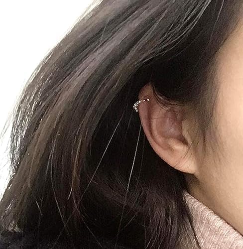 Image of RUVEE Nose & Ear Clip Titanium Plated Pin Non Pierced Just Press for Women & Girls Septum Ring