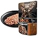 LEONARDO Frischebeutel [16x70g Duck mit Fleischstreifen] Pulled Beef | Getreidefreies Nassfutter für Katzen | Alleinfuttermittel Katzenfutter