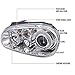 Carpartsinnovate Fits VW 99-06 Golf Mk4 GTI R32 Cabrio Clear Dual Halo Projector Headlights Lamps