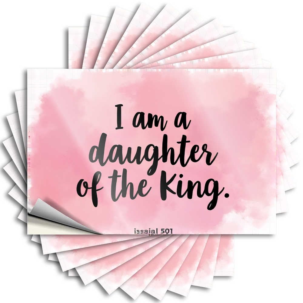 Fzfn Colour Backyard Decor Hard Stickers - Daughter Of The King: A Heartfelt Declaration Big Durable Sticker Easy Apply For Stone Decor(6X9cm)