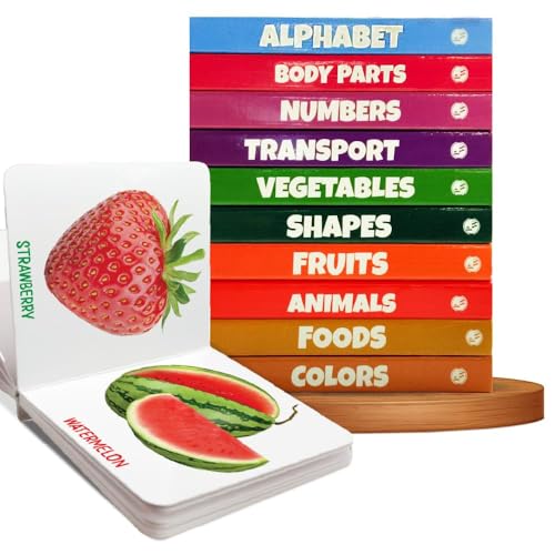 My First Library Set of 10 Board Books for Kids, Early Learning B...