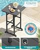 SERWALL Balcony Adirondack Chairs and Table 3 Pieces Set, Adirondack Bar Height Chairs Set of 2 and Bar Table, Outdoor Bar Stools Set, Gray #2