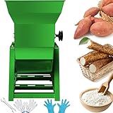 TXMACHINE® Grain Mills commercial 300-400kg/h Cassava grinder machine automatic Food Grinders and Mills Potato Fresh Lotus Root Grinding Machine (custom voltage, green color without motor)