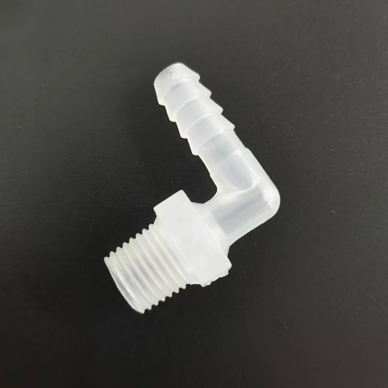 25-Pack 1/4G Male Threaded to Barbed Connector - Durable PP Hose Fittings for Laboratory and Food Machinery(1/4inch L-Type)