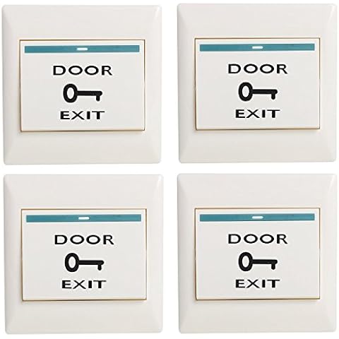 UHPPOTE 12VDC Push Exit Button Switch for Door Access Control System (Pack of 4) Cover