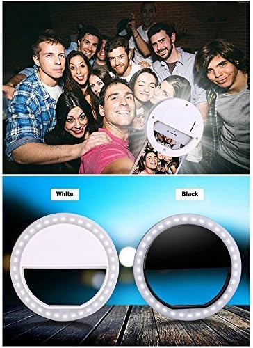 DAPOWA Cellphone LED Selfie Ring Light 36 LED Universal Ring Mounted for iPhone, Samsung Galaxy and Other Phones. Usable for Video or Photos.