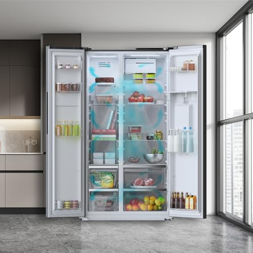 Cecotec American Refrigerator Bolero CoolMarket SBS 559 E. 177 cm X 90 cm Class E Air Flow System Total No frost Inverter plus motor. - vue 6