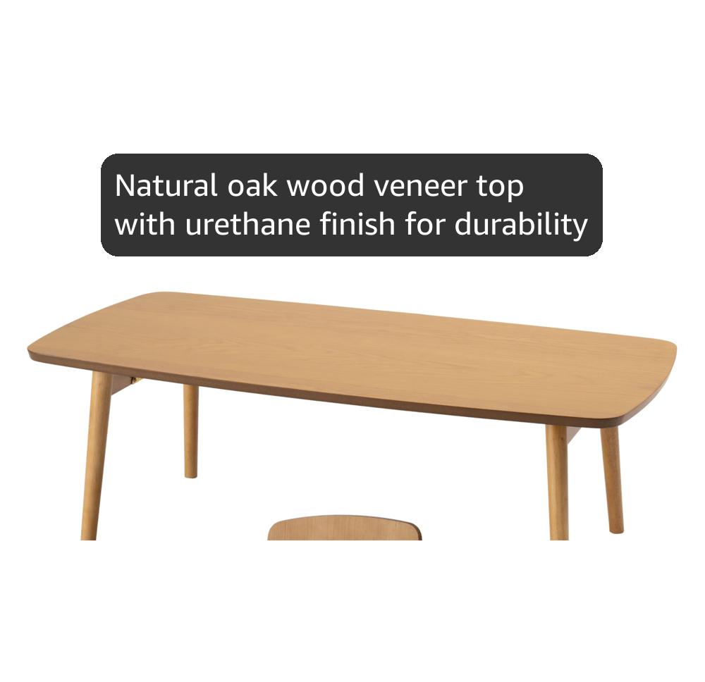 Amazon.com: AZUMAYA Folding Legs Table W41.3 x D20.5 x H14.0