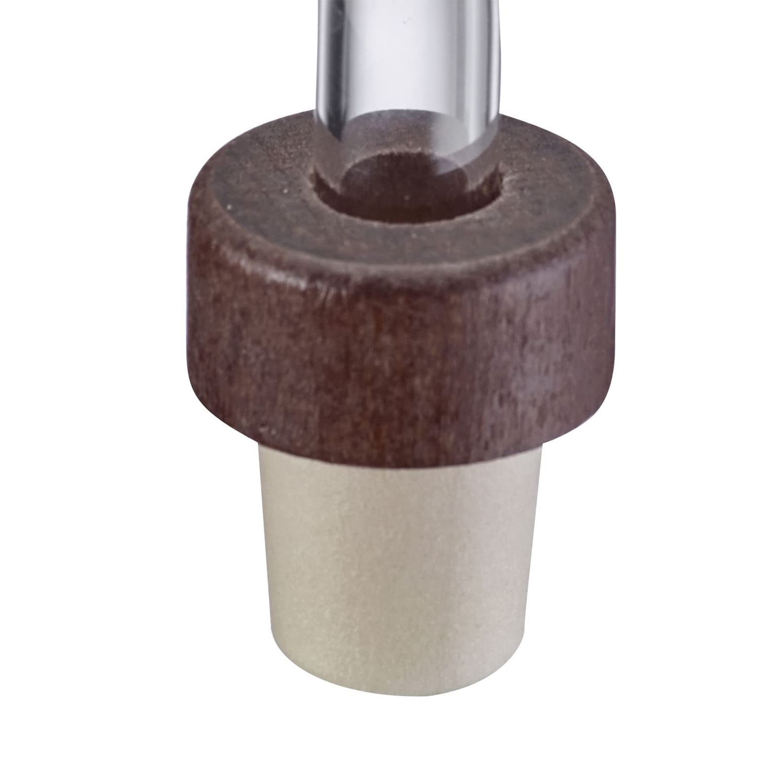 Westmark 99093380 dozownik do porcjowania, pojemność: 150 ml, odmierzanie i dekantowanie jednocześnie, szkło/tworzywo sztuczne/drewno, Gourmet, przezroczysty/brązowy