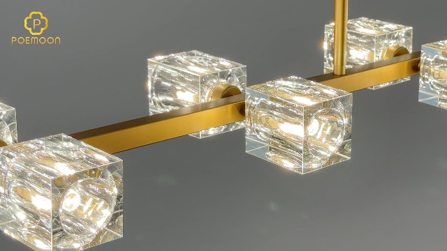 Image of 10 Lights Modern Crystal Chandelier L 43 inch Dining Room Gold Sputnik Ceiling Pendant Lights Industrial Hanging Light Fixture for Kitchen Island Over Table Living Room Bedroom