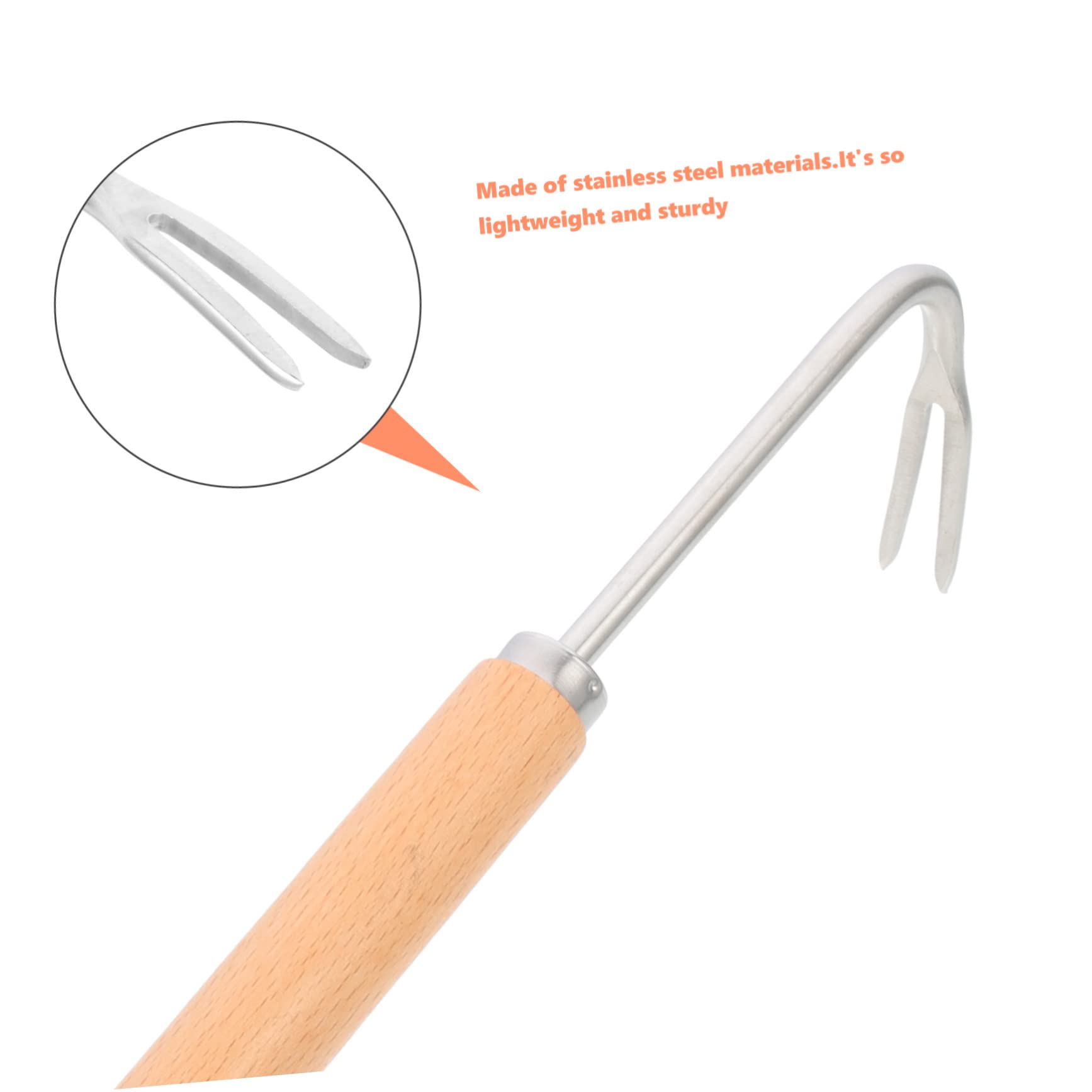 TOYANDONA 3 Stück Handwerkzeug für Garten Multifunktionaler Unkrautstecher mit Ergonomischem Buchenholzgriff für Entfernen von und Wurzeln Schwerem Boden